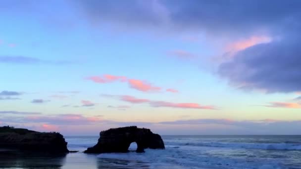 Natural Bridges State Beach Sunset Santa Cruz California Usa — 비디오