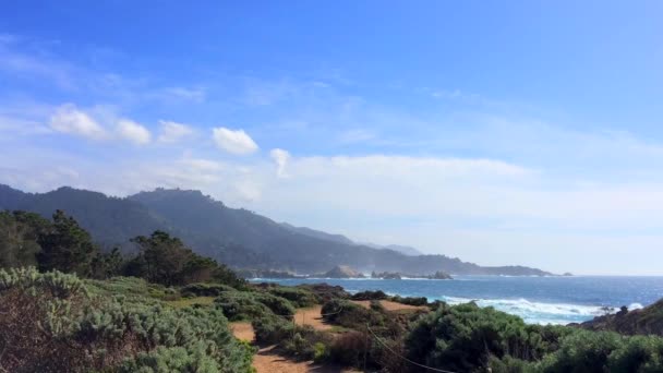 Underbara Bilder Naturutsikt Någonstans State Natural Reserve Point Lobos Kalifornien — Stockvideo