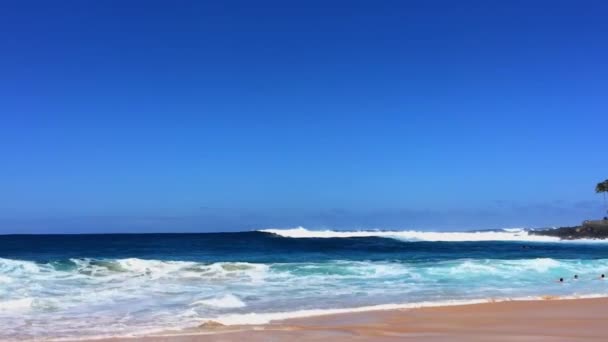 Wunderschöne Aussicht Auf Pazifische Meereswellen Der Nähe Von Hawaii — Stockvideo