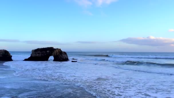 Natural Bridges State Beach Sunset Santa Cruz California Verenigde Staten — Stockvideo