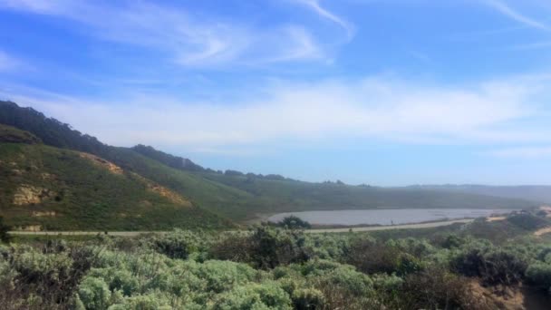 Schöne Kalifornische Landschaft Der Half Moon Bay Venice Beach Pillar — Stockvideo