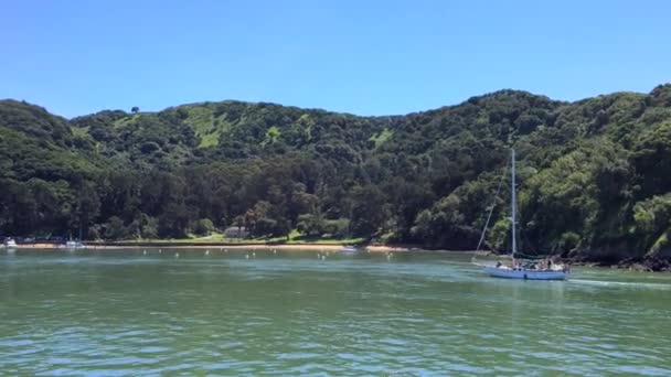 Angel Island Una Barca Movimento San Francisco California Usa — Video Stock