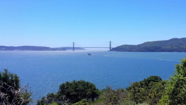 Die Golden Gate Bridge Von Der Angel Island San Francisco — Stockvideo