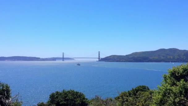 Die Golden Gate Bridge Von Der Angel Island San Francisco — Stockvideo