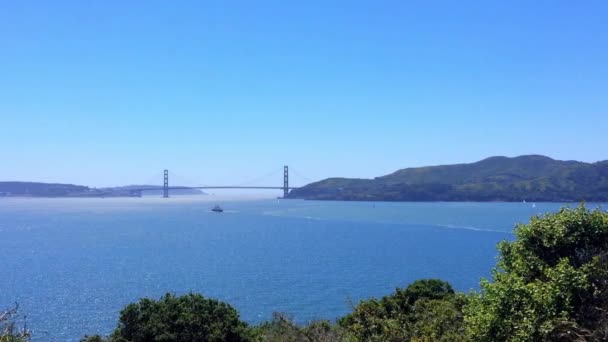 Die Golden Gate Bridge Von Der Angel Island San Francisco — Stockvideo