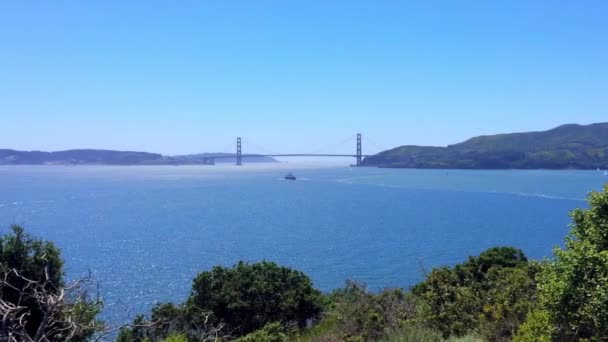Die Golden Gate Bridge Von Der Angel Island San Francisco — Stockvideo
