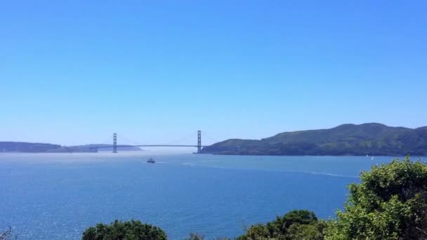 Melek Adası Ndan Golden Gate Köprüsü San Francisco California Abd — Stok video