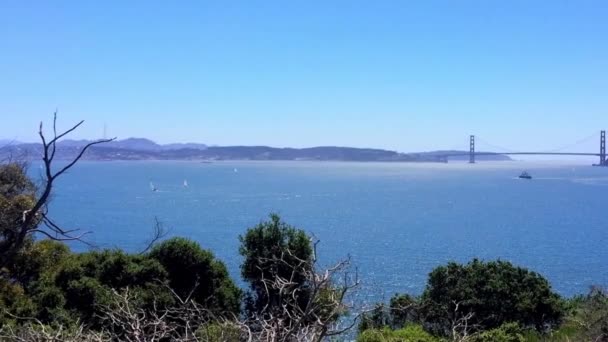 Golden Gate Bridge Angel Island San Francisco California Usa — Video Stock