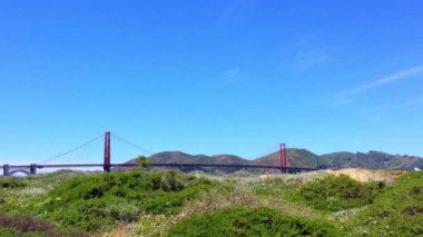 Golden Gate Köprüsü, Chrissy, California, ABD 'den görülmektedir.