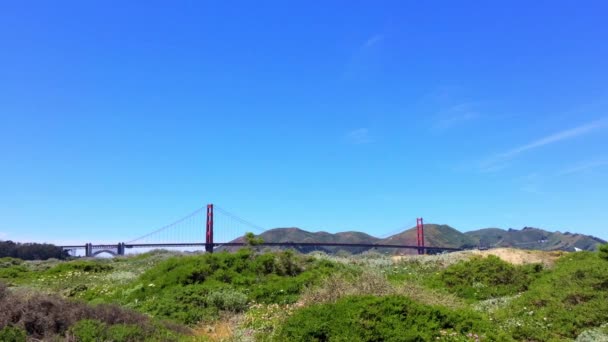 Golden Gate Bridge Visto Chrissy California Usa — Video Stock