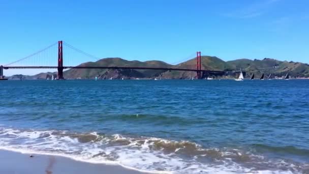 Golden Gate Bridge Visto Chrissy California Usa — Video Stock