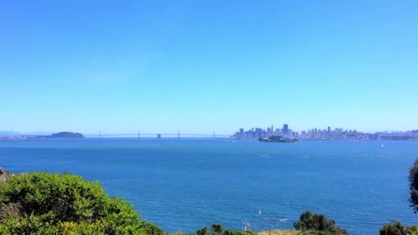 San Francisco Kaliforniya Daki Bay Köprüsü Abd — Stok video