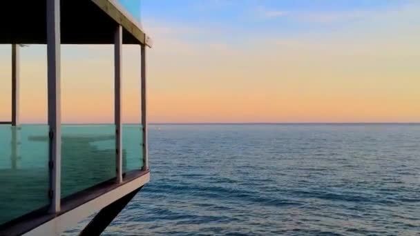 Modern Building Zuma Beach Malibu Sunset California Usa — Stock Video