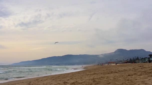 Zuma Beach Malibu Bei Sonnenuntergang Kalifornien Usa — Stockvideo