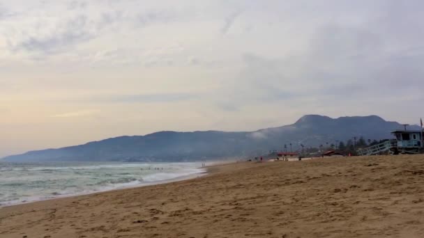 Zuma Beach Malibu Sunset California Usa — Stock Video