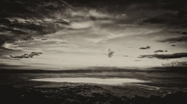 Африканський Захід Над Кратером Нгоронгоро Танзанія — стокове фото