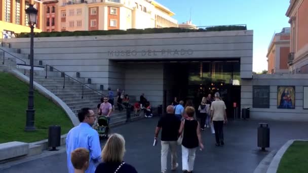 Madrid Spagna Ottobre 2016 Ingresso Del Museo Del Prado Madrid — Video Stock