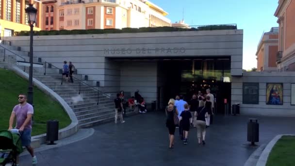 Madrid Spanje Oktober 2016 Ingang Van Het Prado Museum Madrid — Stockvideo