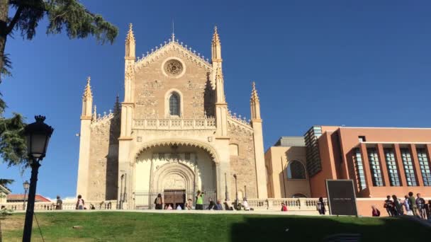 Iglesia Católica Romana San Jerónimo Madrid Famoso Museo Del Prado — Vídeos de Stock