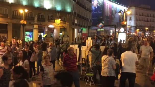 Madrid Spagna Ottobre 2016 Mariachi Band Piazza Puerta Del Sol — Video Stock