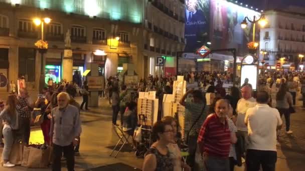 Madrid Spagna Ottobre 2016 Mariachi Band Piazza Puerta Del Sol — Video Stock