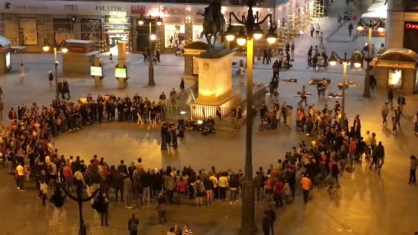 Madrid Spagna Ottobre 2016 Mariachi Band Piazza Puerta Del Sol — Video Stock