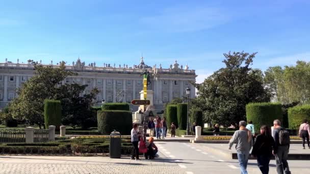 Madrid Spain October 2016年10月在西班牙马德里王宫的人 — 图库视频影像