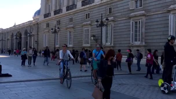 Madrid España Octubre 2016 Gente Palacio Real Octubre 2016 Madrid — Vídeo de stock