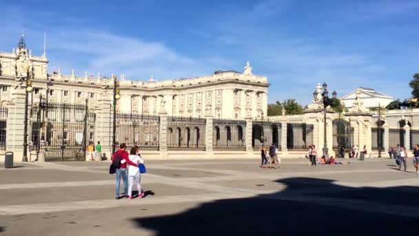 Madrid España Octubre 2016 Gente Palacio Real Octubre 2016 Madrid — Vídeo de stock