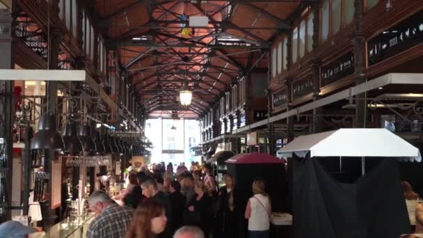 Madrid Espagne Oct 2016 Personnes Non Identifiées Dans Mercado San — Video