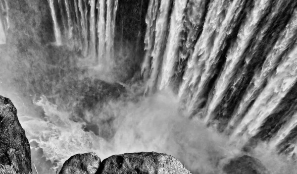 Tidig Morgon Ljus Vid Victoria Falls Vid Gränsen Till Zimbabwe — Stockfoto