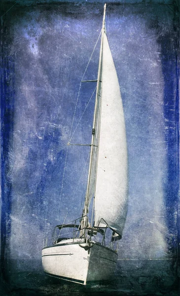 セーリングヨットのヴィンテージスタイルのイメージ — ストック写真