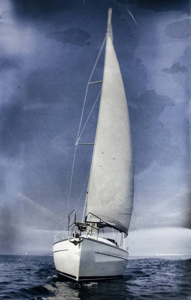 帆船的老式风格形象 — 图库照片