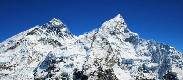 Toppmötet Everest Och Nuptse Nepal Sett Utifrån Kala Pattar — Stockfoto