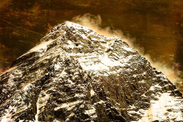 Κορυφή Του Βουνού Everest Στο Νεπάλ Όπως Φαίνεται Από Την — Φωτογραφία Αρχείου