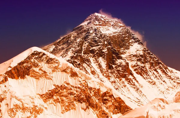 Dağın Zirvesi Nepal Everest Kala Pattar Dan Görüldüğü Gibi — Stok fotoğraf