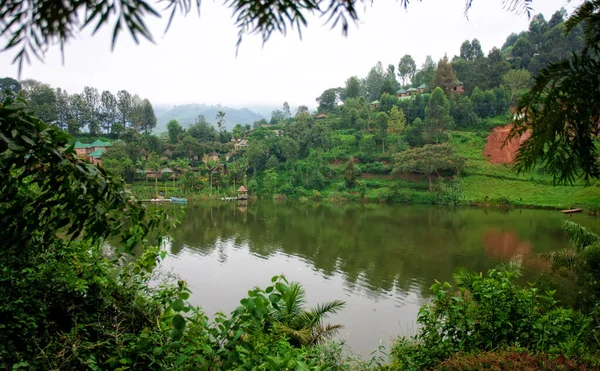Озеро Буньйоні Уганді Африка Кордоні Угандою Демократичною Республікою Конго Руандою — стокове фото