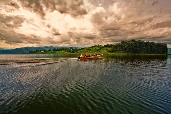 Lago Bunyonyi Uganda Africa Confini Tra Uganda Repubblica Democratica Del — Foto Stock