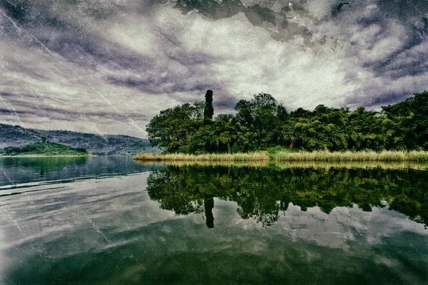 Lago Bunyonyi Uganda Africa Confini Tra Uganda Repubblica Democratica Del — Foto Stock