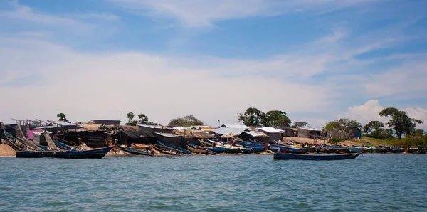 Kimi Island Célèbre Pour Village Pêcheurs Depuis Bateau Mouvement Lac — Photo