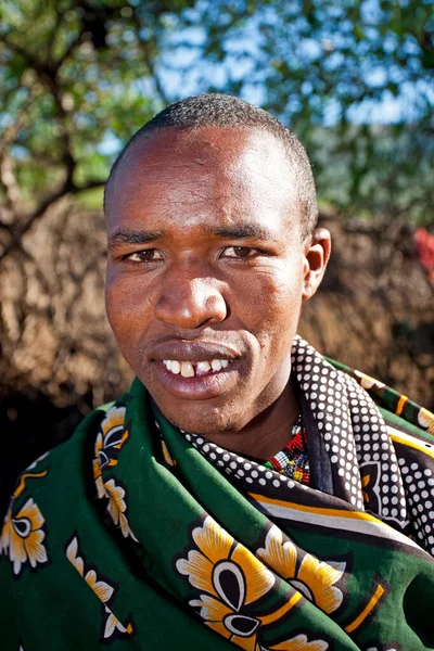 Ekim 2012 Kenya Daki Maasai Mara Kimliği Belirsiz Bir Adam — Stok fotoğraf