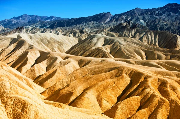 Ölüm Vadisi Ulusal Parkı Ndaki Zabriskie Point Manzara Mojave Çölü — Stok fotoğraf