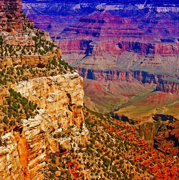 Grand Canyon Arizona Usa Grand Canyon Ripido Canyon Scavato Dal — Foto Stock