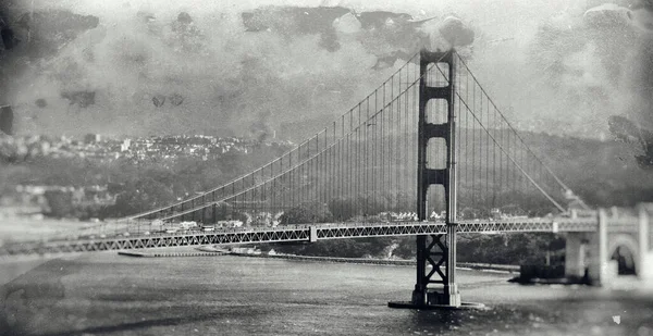 Imagen Estilo Vintage Del Golden Gate Bridge San Francisco California —  Fotos de Stock