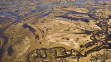 Okavango Delta 'nın Botswana, Afrika' daki hava görüntüsü