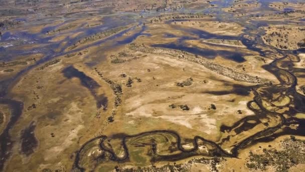 Vue Aérienne Delta Okavango Botswana Afrique — Video