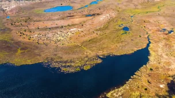 Luftaufnahme Des Okavango Deltas Botswana Afrika — Stockvideo