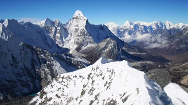 Góra Ama Dablam Regionie Everest Himalajów Nepalu 1080P — Wideo stockowe