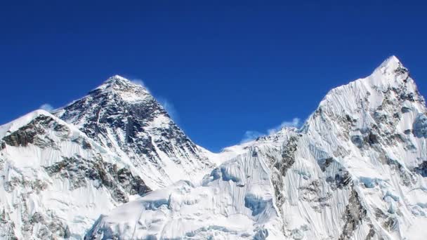 Найвища Гора Світу Гора Еверест Ліворуч 8850 Гора Мат Nuptse — стокове відео
