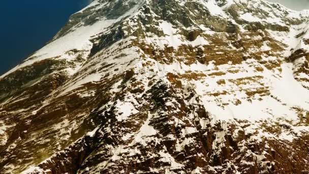 Världens Högsta Berg Everest Vänster 8850M Och Nuptse Höger Himalaya — Stockvideo
